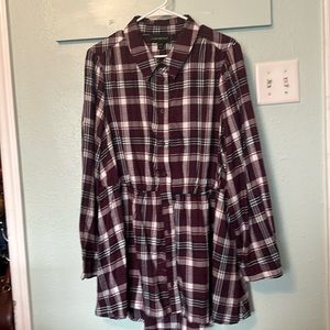NWOT Lane Bryant Long Sleeve Plaid Shirt in 26p/28p petite